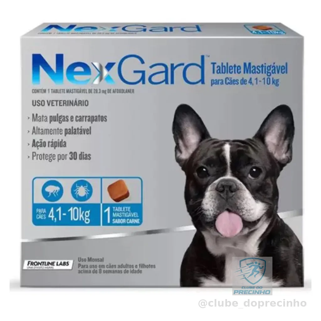 Antipulgas E Carrapatos Nexgard 4 A 10kg Com 1 Comp Nex Gard | Shopee Brasil
