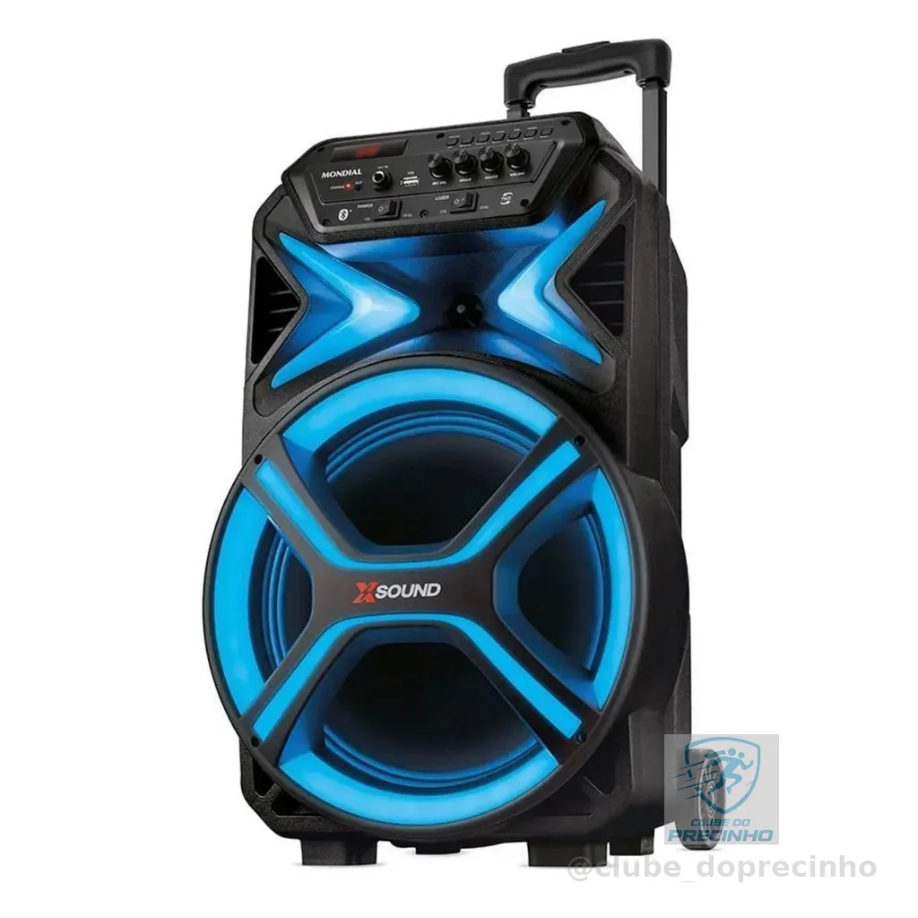 Caixa de Som Amplificadora Mondial CM-550-L com Led 550W