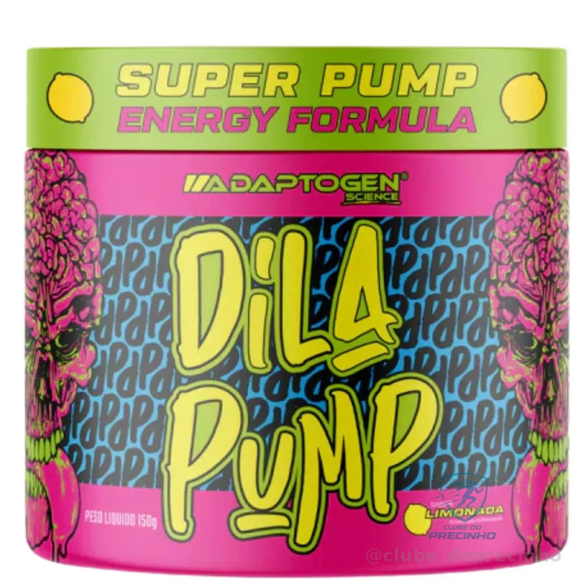 Dila Pump 150g Pré Treino Sem Cafeína Adaptogen Sabor Limonada
