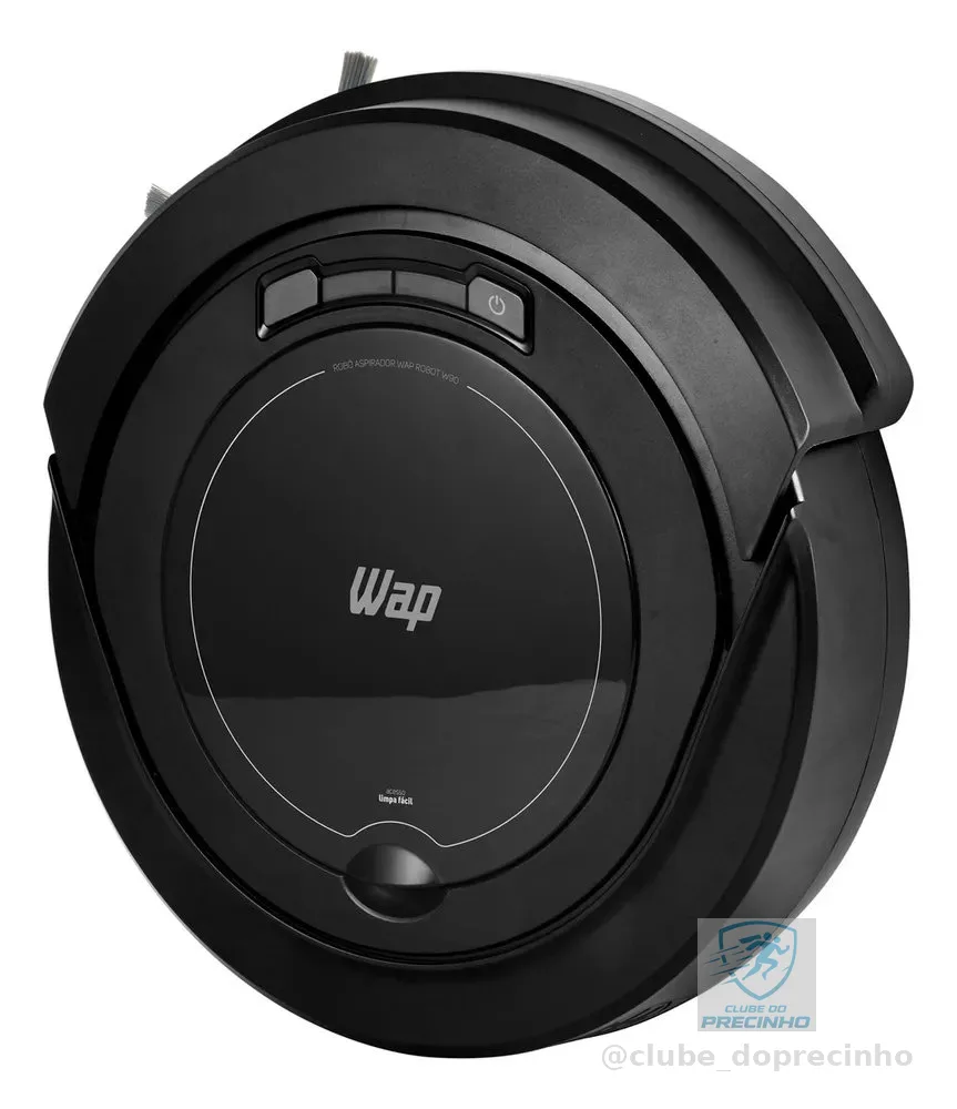 Robô aspirador Robot W90 varre aspira e passa pano 30w Wap cor preto