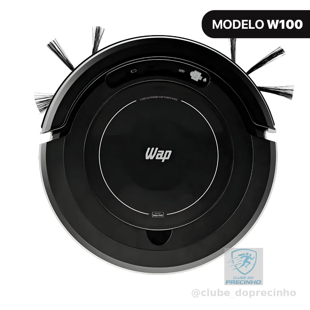 Aspirador de Pó Robô WAP Robot W100 3 em 1 Antiqueda Bivolt 17W