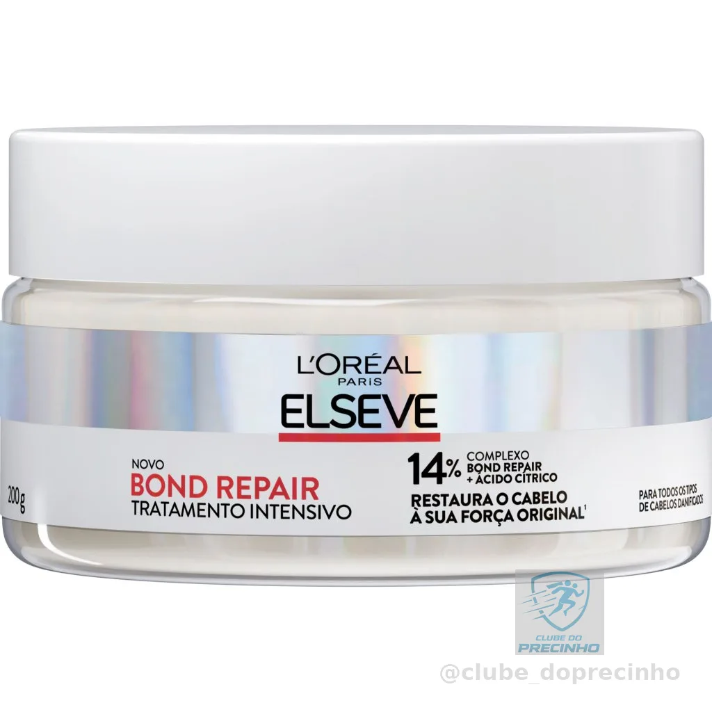 Máscara de Tratamento Intensivo, com Ácido Cítrico, Reconstrução Profunda, Bond Repair Elseve L'Oréal Paris 200g