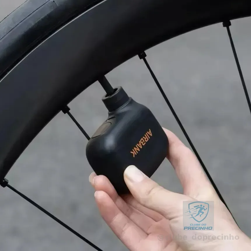 Mini Bomba De Bicicleta Elétrica Ultraleve Airbank, Cor Pret Preto