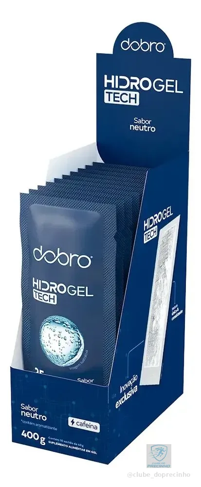 Hidro Gel Tech Dobro Sabor Neutro Com Cafeína (cx 10un 40g) Neutro Com Cafeína