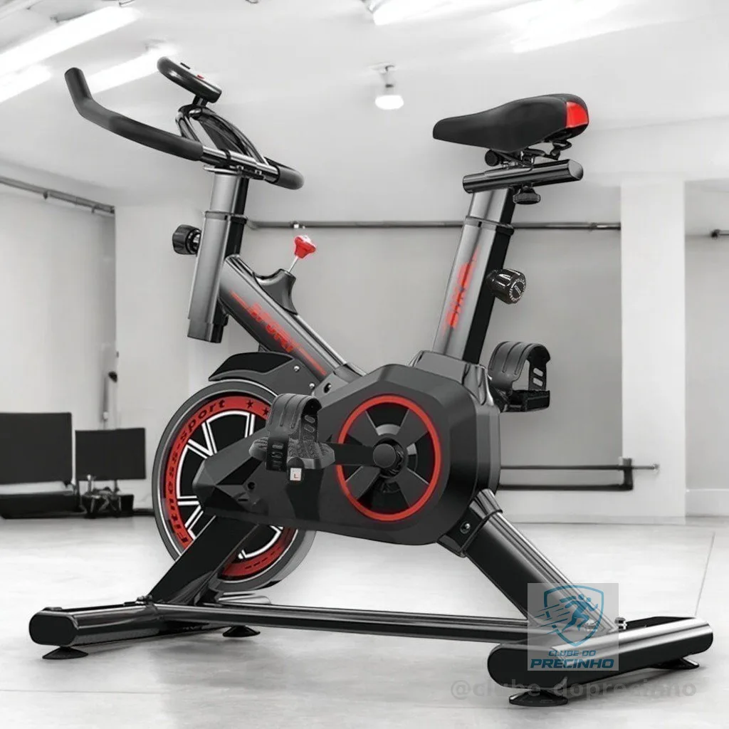 Bicicleta Spinning Ergométrica Para Exercícios Com Monitor Profissional Sport Suporta até 120kg