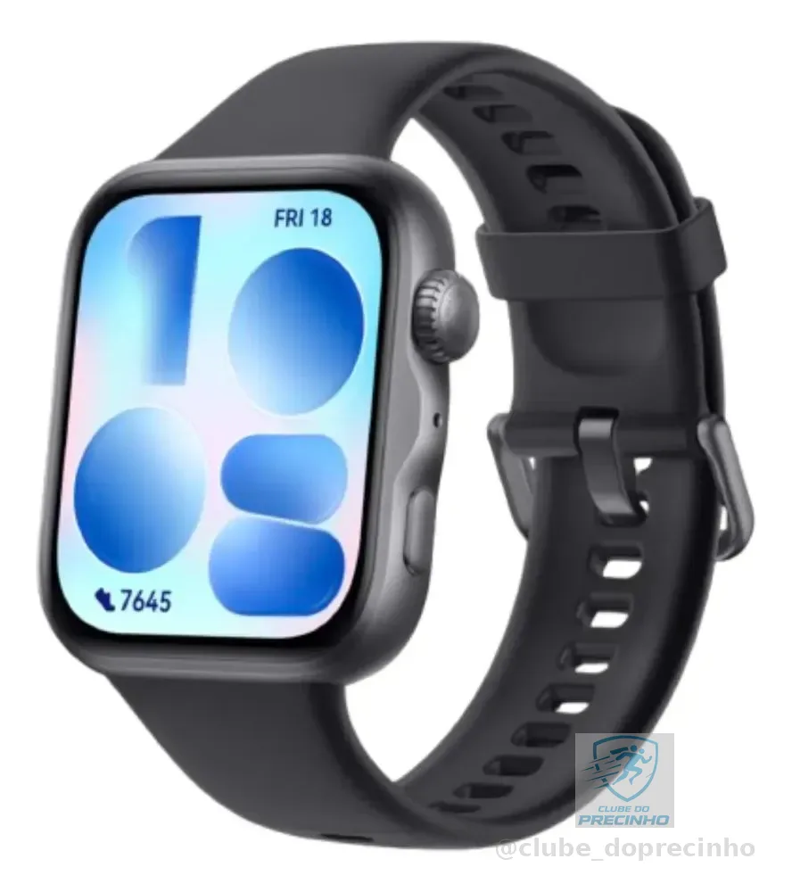 Smartwatch HUAWEI WATCH FIT 5 AMOLED de 182" Design Leve Mini Treino Bateria com Até 10 Dias 64 GB Gerenciamento Avançado da Saúde Monitor do Sono SpO2 GPS Compatível com iOS e Android Preto