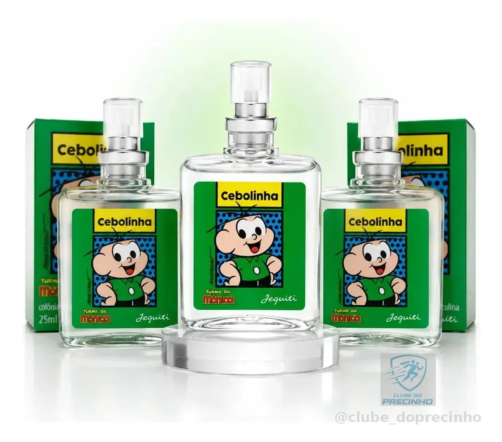 Kit 3 Perfumes Cebolinha Jequiti 25ml Infantil Turma da Mônica Colônia Masculina Kit Presente Original