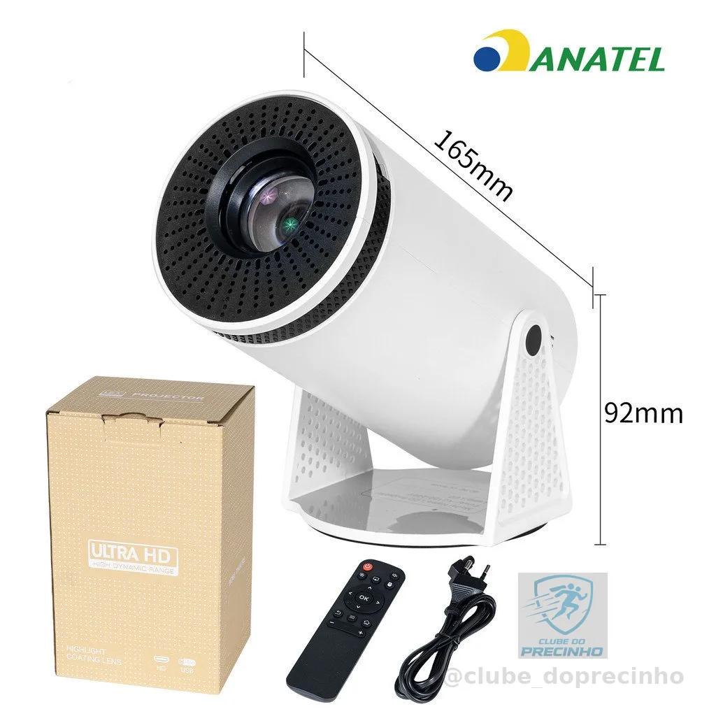 Projetor HY300 Magcubic 4K HD WiFi Bluetooth Até 150 Polegadas Bivolt Celular TV Box Xbox PS5 PC Cinema Portátil