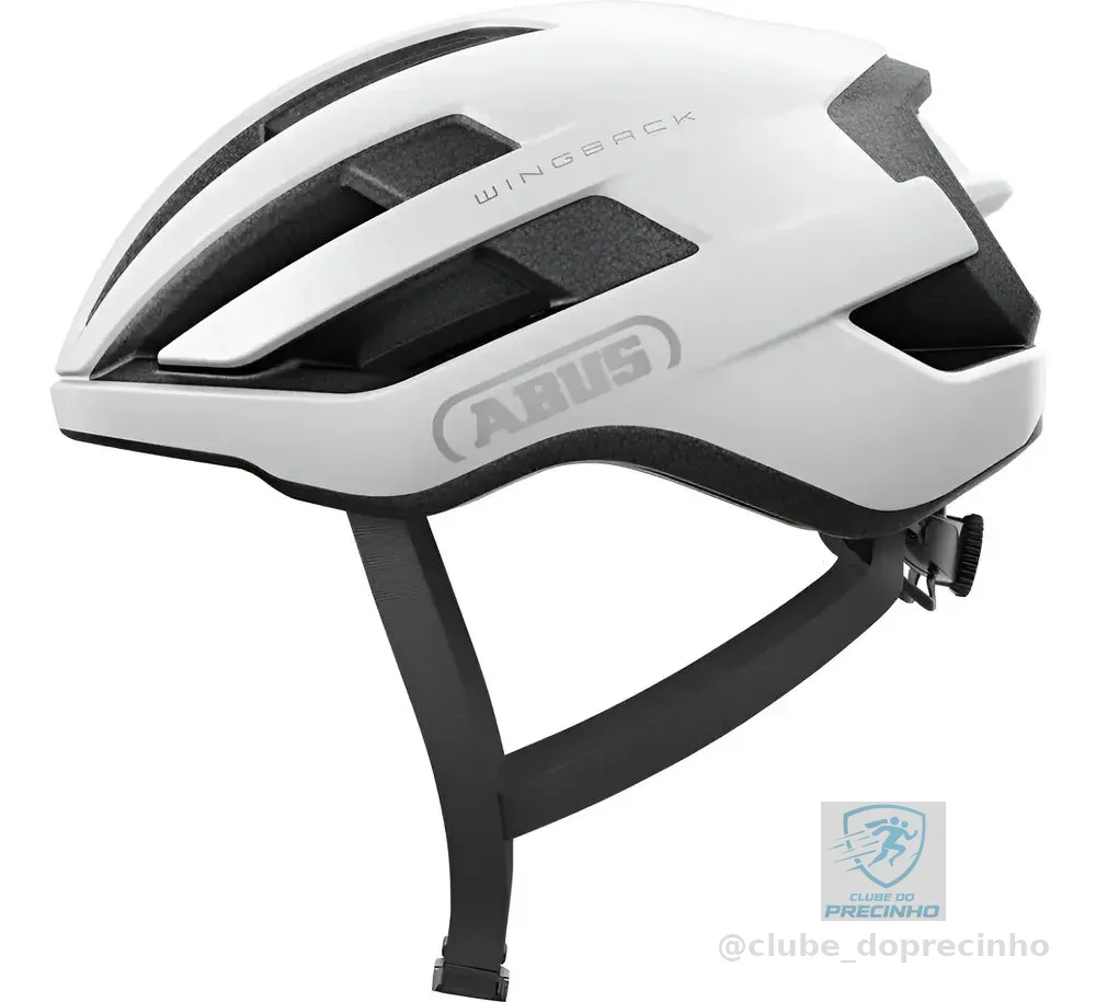 Capacete Ciclismo Abus Wingback M Branco 54-58cm Ventilado Aero