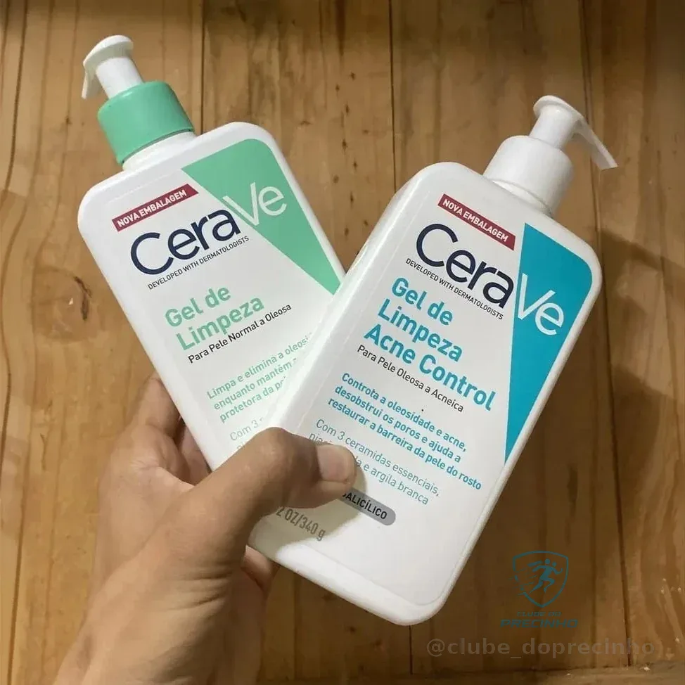 Gel De Limpeza Facial Peles Normais A Oleosas Com Ácido Hialurônico Cerave, 340g Normal A Oleosa Dia/noite