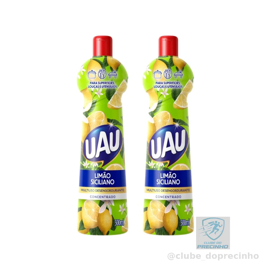 Kit 2un Multiuso 500ml Limão Siciliano Uau Superfícies e Utensílios