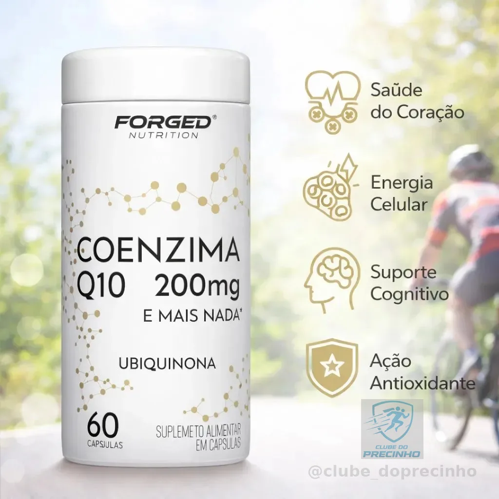 Coenzima Q10 200mg Pura Alta Concentração 60 Cápsulas - Forged Nutrition