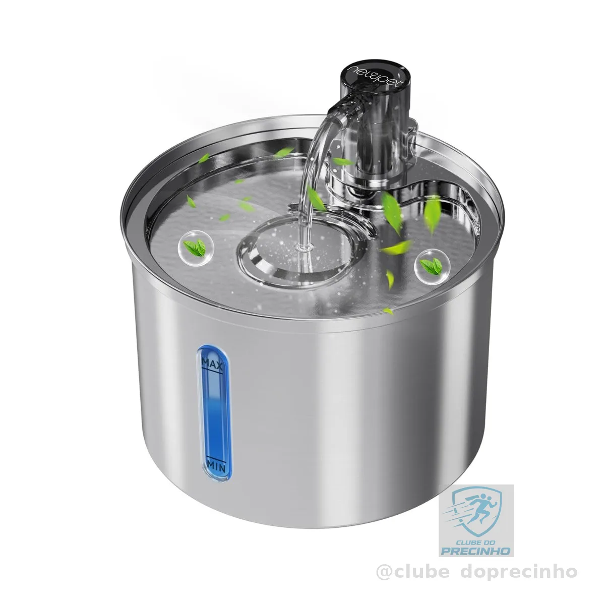 Bebedouro para Gatos, 3L Fonte Gato Inox Comedouros, Bebedouros e Acessorios para Gatos, Silenciosa, Bivolt