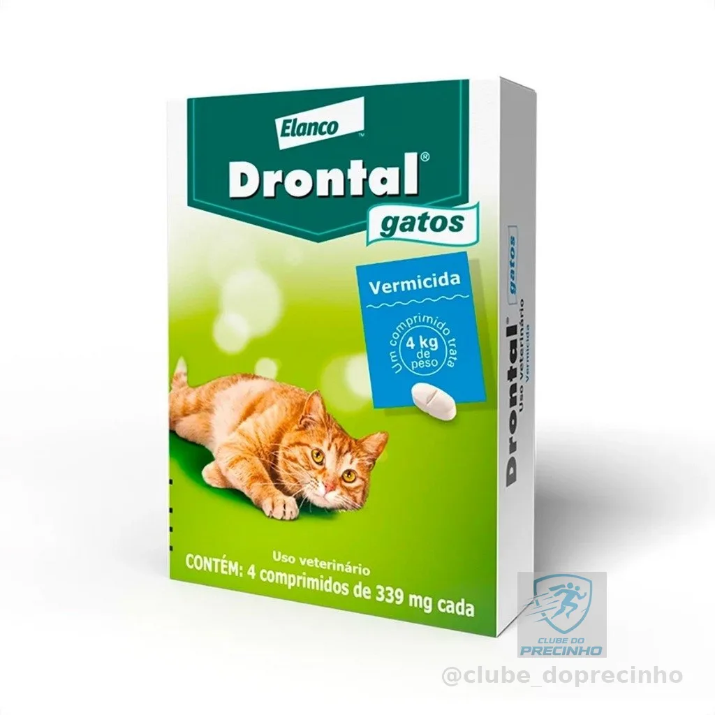 Vermífugo Drontal Gatos Até 4 Kg Com 4 Comprimidos
