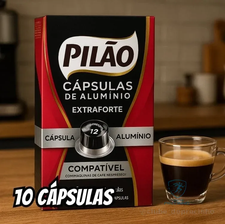 Café Pilão Extraforte Espresso 12, caixa com 10 Cápsulas de alumínio