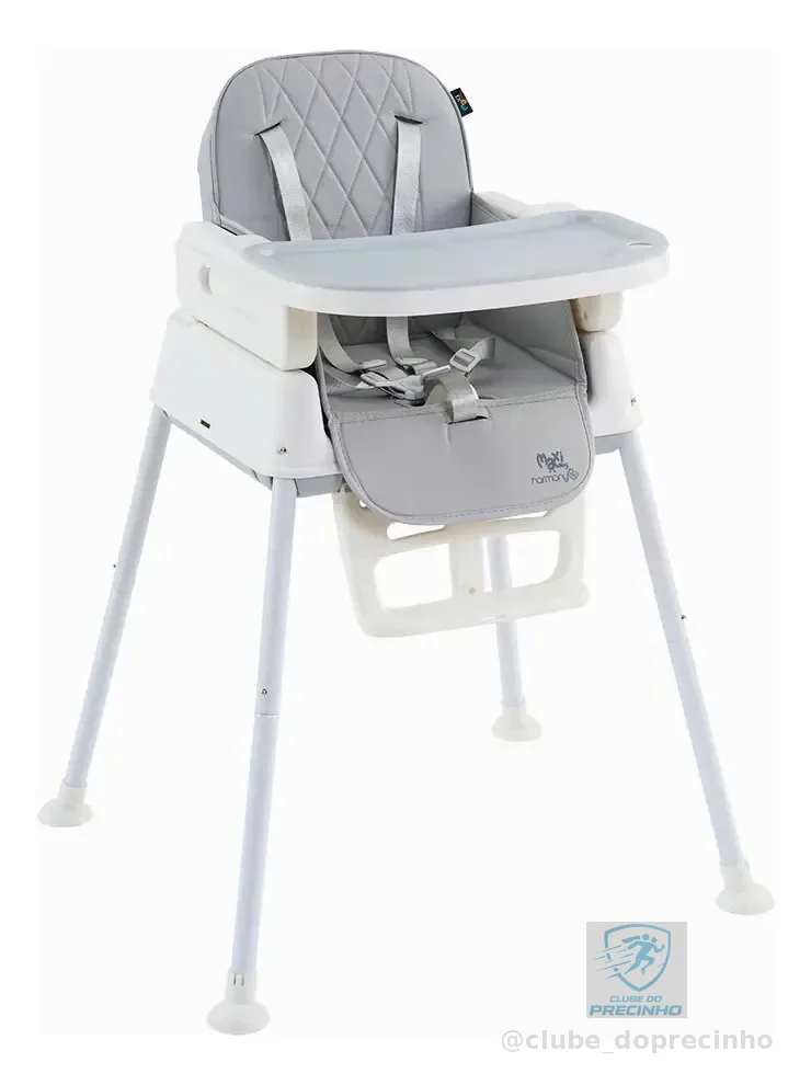Cadeira De Alimentação Infantil 3 Em 1 Harmony Maxi Baby - Cinza