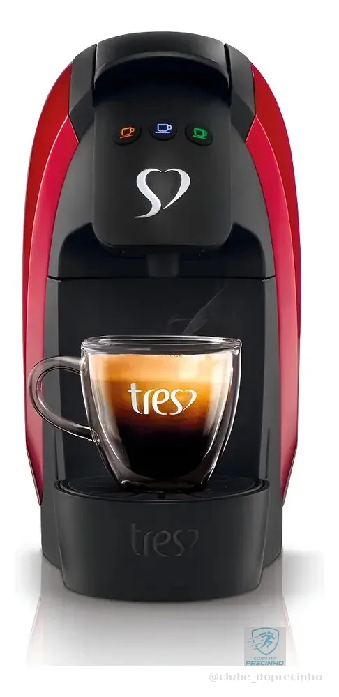 Cafeteira Espresso Luna Vermelha - TRES 3 Corações