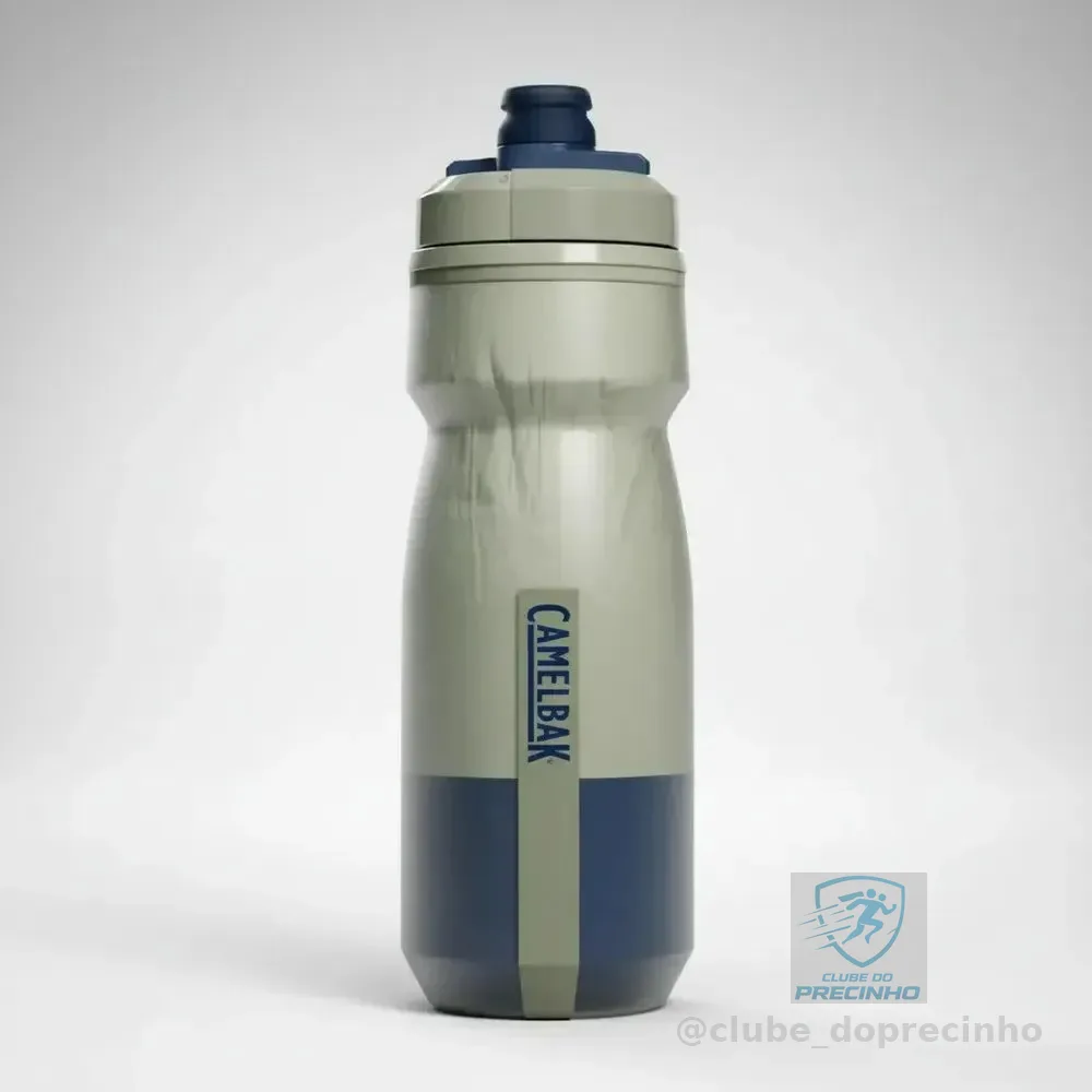 Garrafa Camelbak 621ml Podium Chill Mercury Fog Azul/Verde Squeeze para Treino Ciclismo Bike ou Academia Musculação Mantém Temperatura