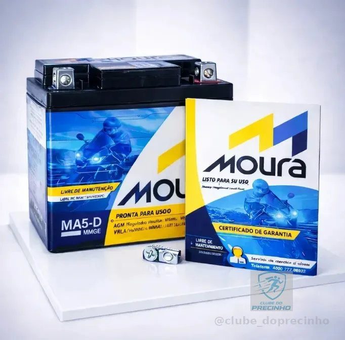 Bateria Moura Titan Fan Biz Bros Fazer Ybr Factor125 150 160 Direito