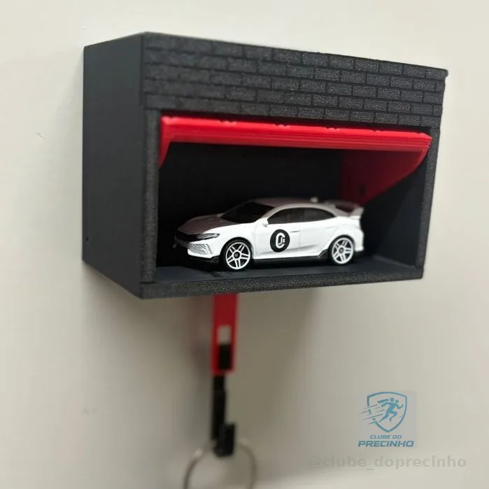 Porta Chaves Garagem 3D para Carro | Porta-Chave Decorativo de Parede Estilo Automotivo hotwheels