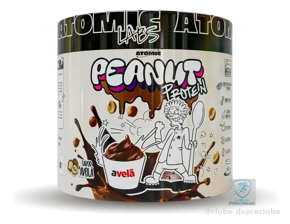 Peanut Protein 350g Avelã Atomic Labs Pasta Amendoim Whey Sem Lactose