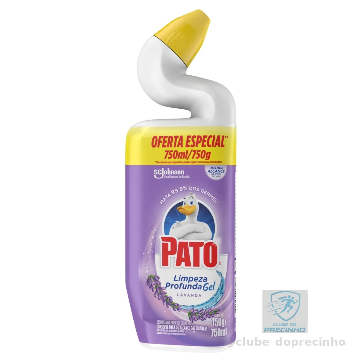 Pato Limpador Sanitário Gel Desinfetante, Lavanda, Limpeza Profunda, 750ml