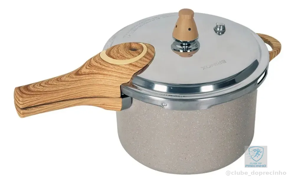 Panela De Pressão Ceramic Life Pressure 4,2l Areia Brinox