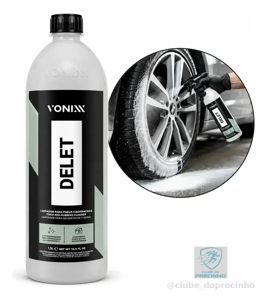 Delet Vonixx Limpador Para Pneus E Borrachas 1,5L