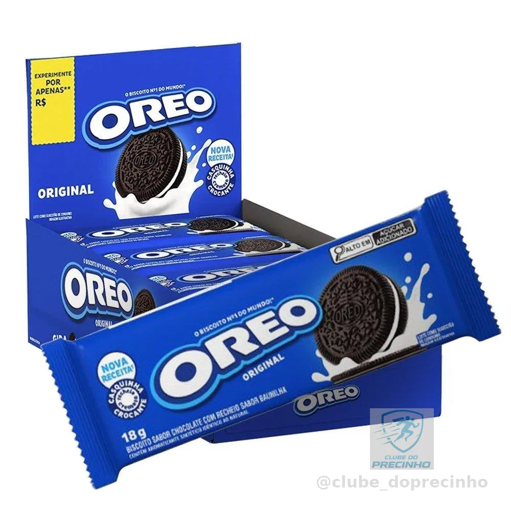 Biscoito Oreo Original Sabor Baunilha 18g - Display com 16 Unidades