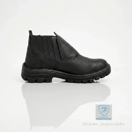 Bota Segurança Botina Ca Trabalho Couro Resistente Bico Pvc