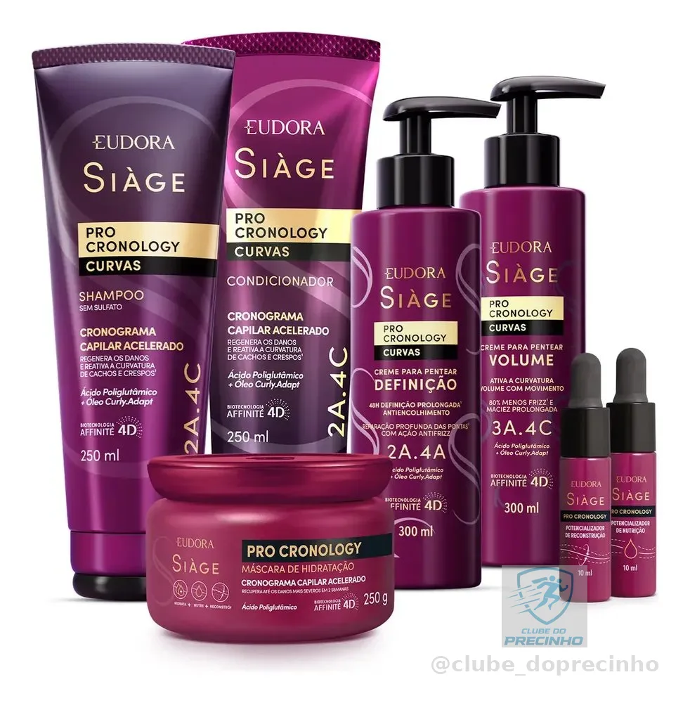 Combo Siàge Pro Cronology Curvas Completo (7 Itens)