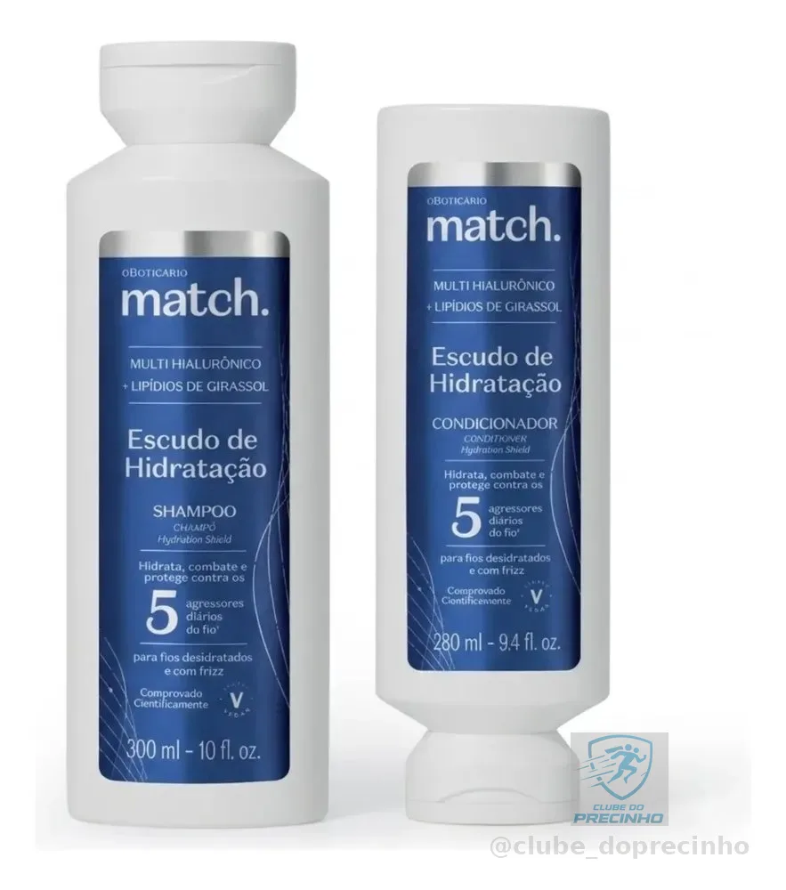 Combo Match Escudo De Hidratação: Shampoo 300ml + Condiciona