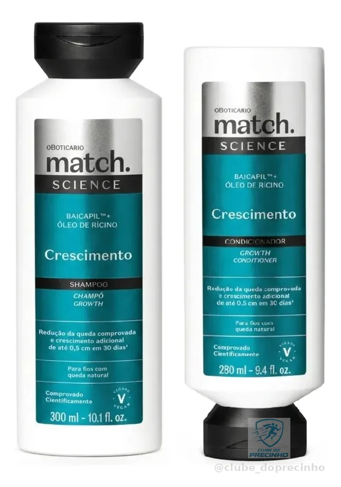 Combo Match Science Crescimento: Shampoo 300ml + Condicionad