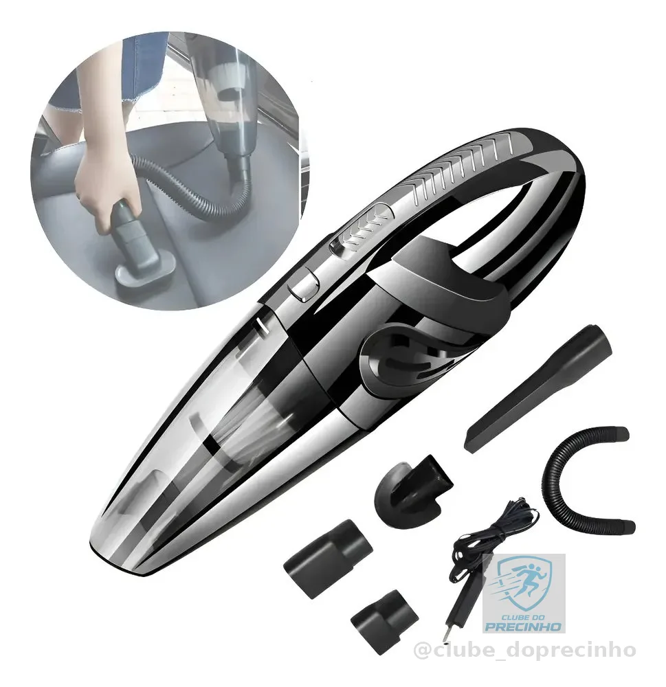 Aspirador De Mão Portátil Automotivo Carro Sofá Compacto Usb Cor Preto Oasis OIH-2905