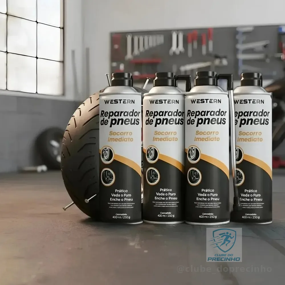 Kit 4 Spray Reparador Pneu 400ml Espuma Veda Enche Anti Furo