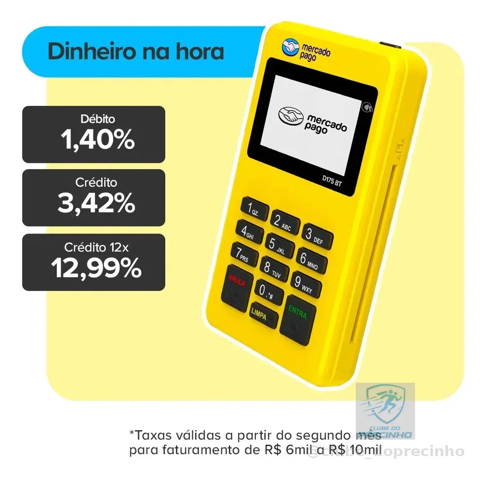 Maquininha De Cartão Mercado Pago Point Mini D175-bt Nfc2 Bluetooth