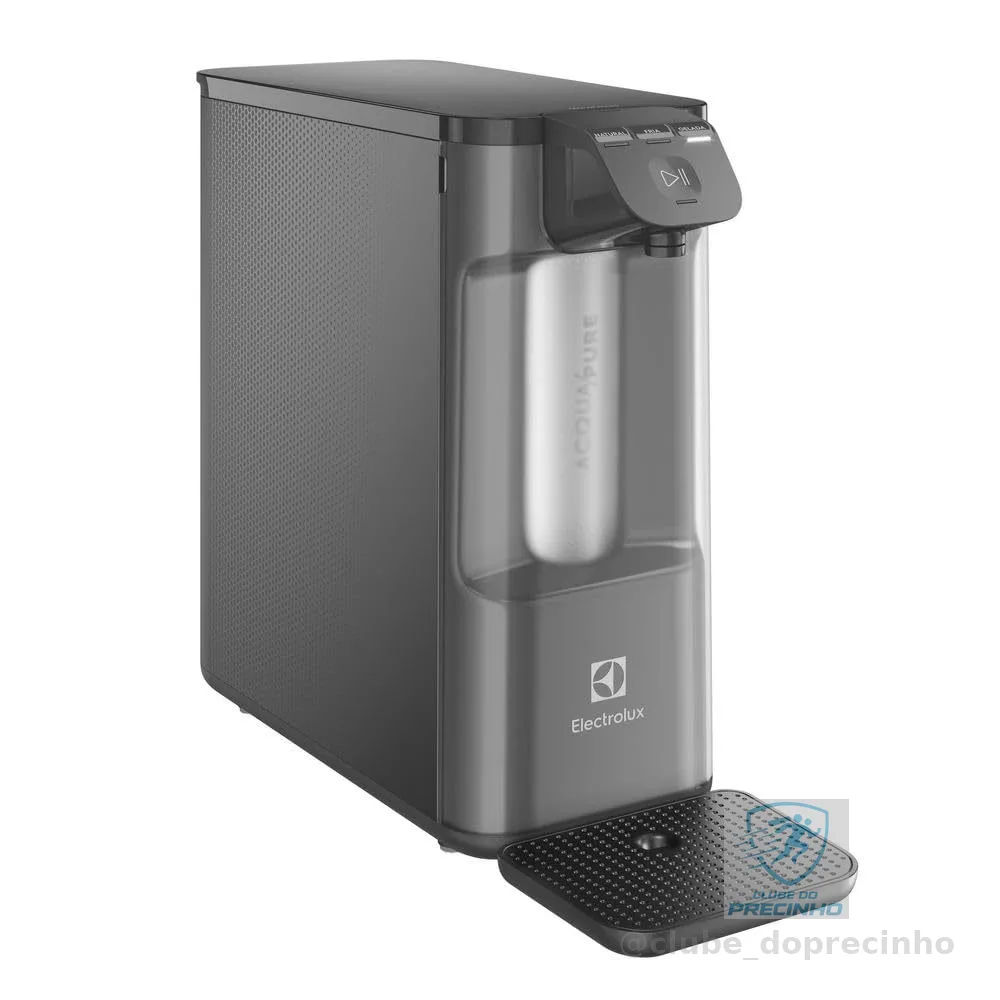 Purificador de Água Gelada e Natural Electrolux PE12G Bi Volt Compacto Pure 4x Painel Touch Cinza