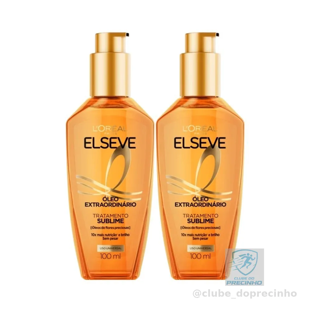 Kit Óleo Capilar Elseve L'Oréal Paris Óleo Extraordinário: Nutrição, Brilho  - 2 Unidades