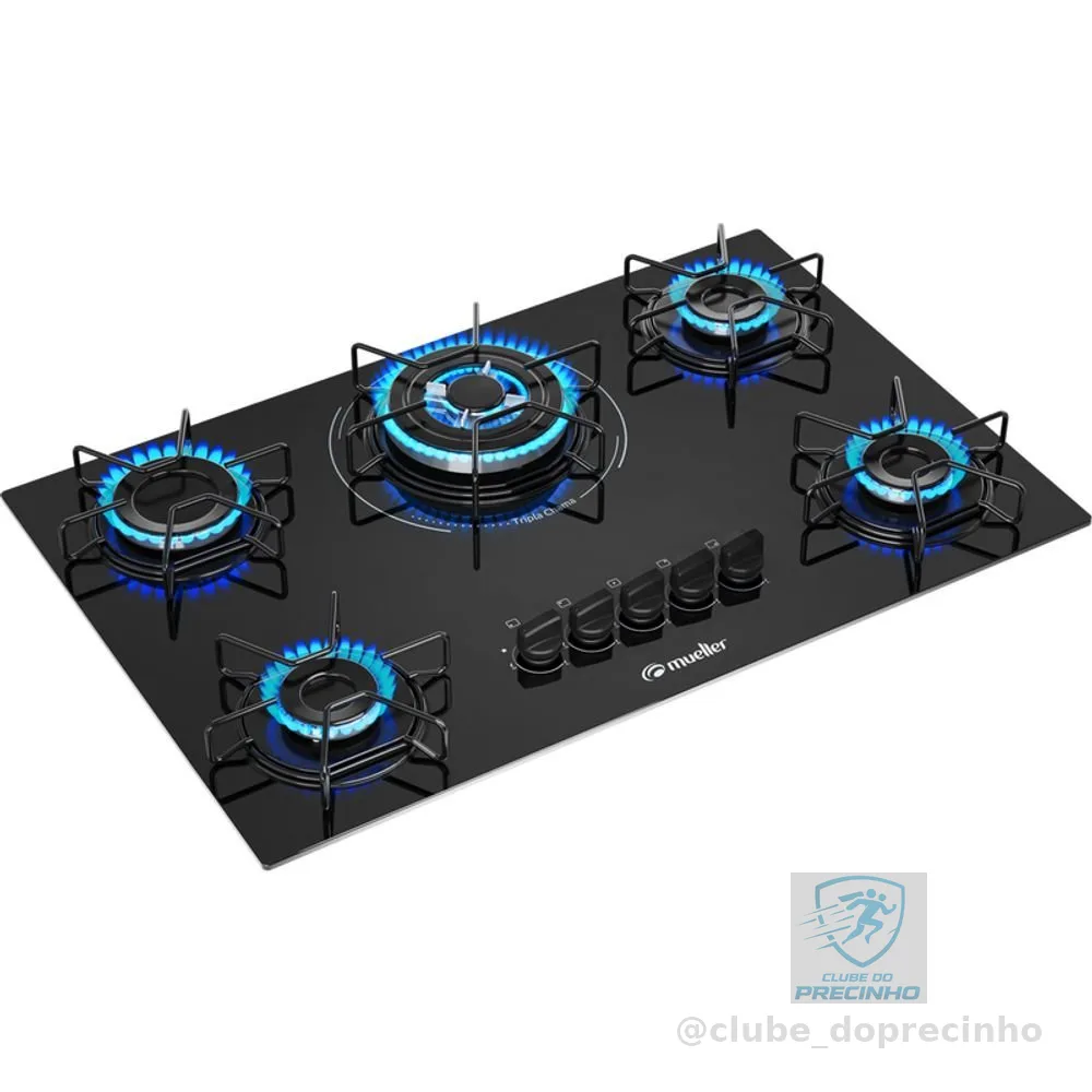 Cooktop Mueller MCGSBC 5 Bocas a Gás Tripla Chama  Bivolt - 610003614