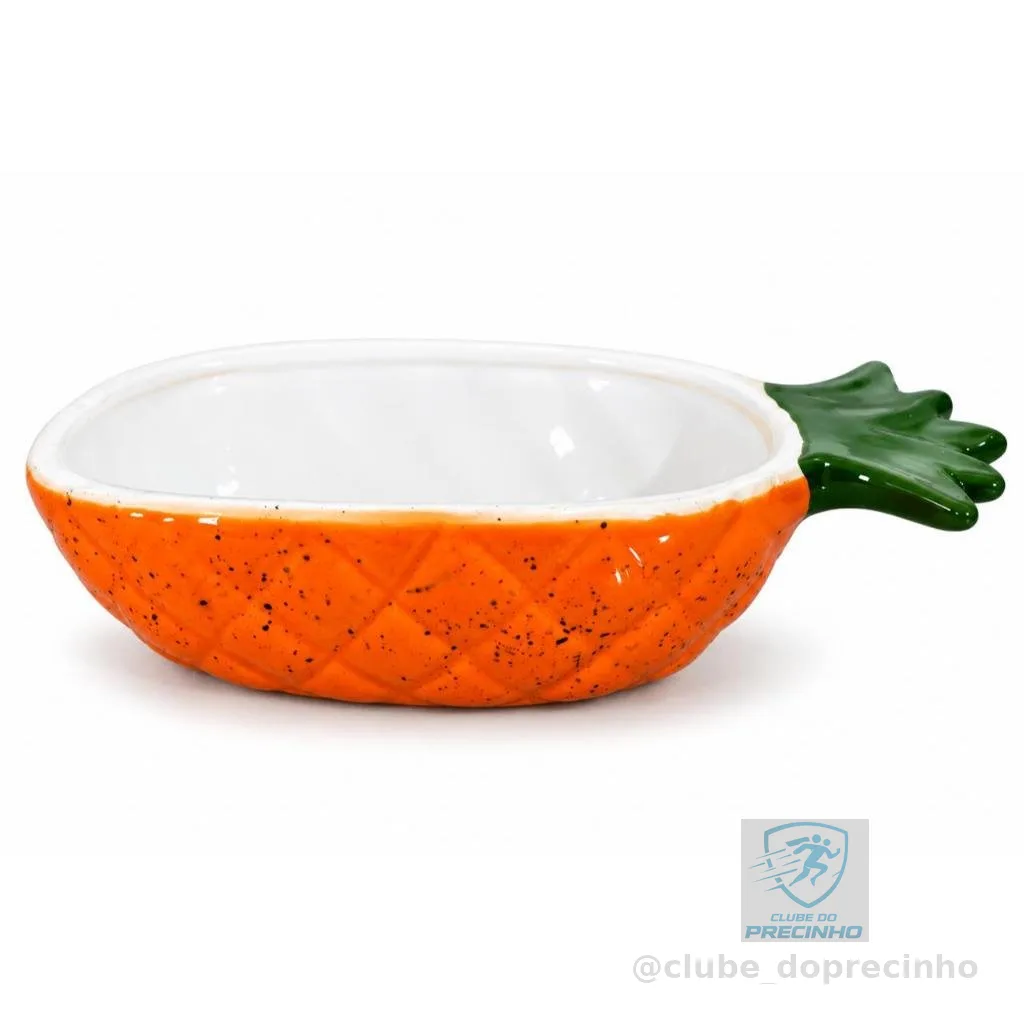 Bowl Abacaxi de Cerâmica Decorativo para Frutas e Alimentos