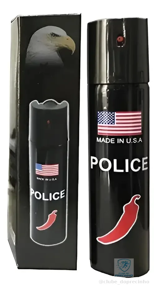 Spray Pimenta Police Super Forte 110ml Cor Preto