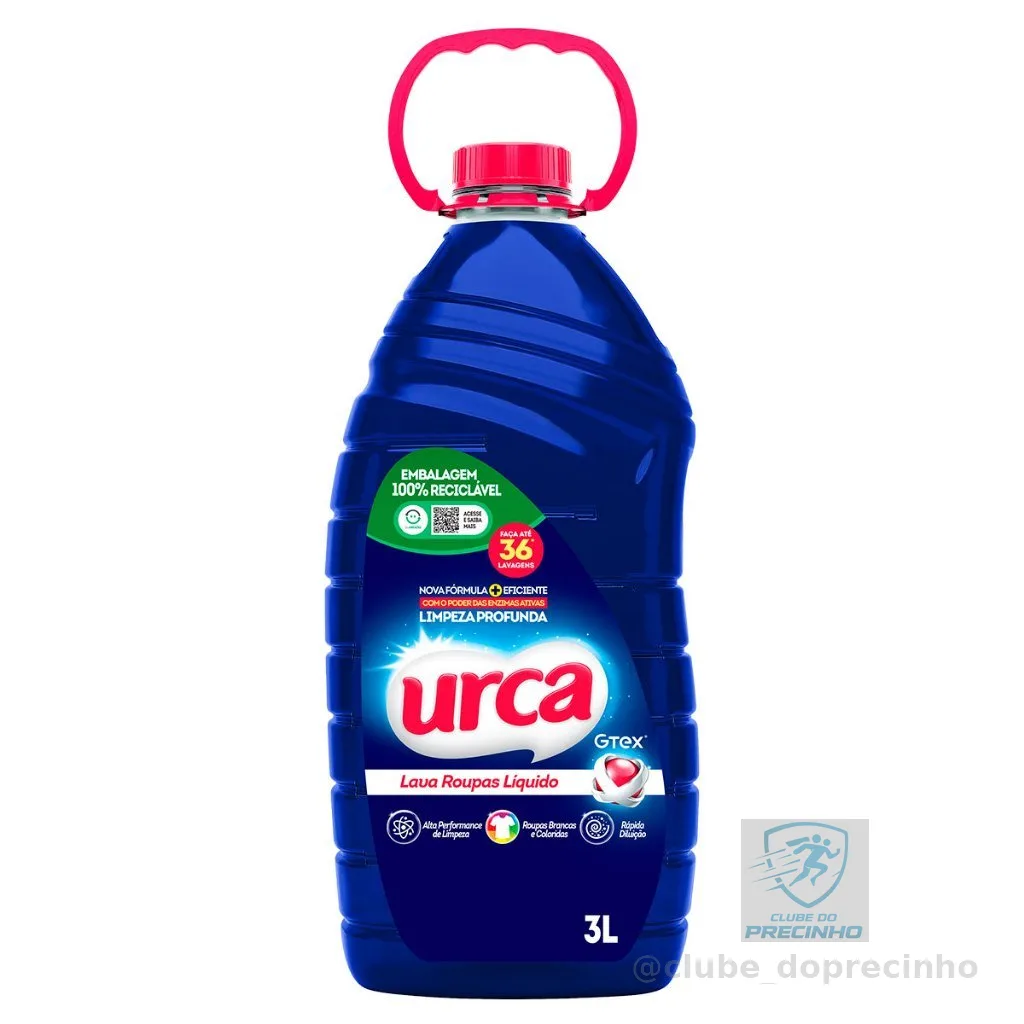 Lava Roupas Liquido  Urca Azul - 3l