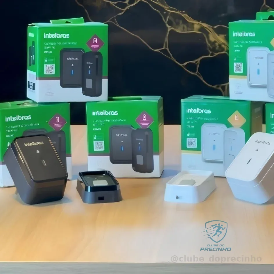 Campainha Sem Fio Cib 101 Intelbras Alcance Até 100 Metros Cor Preto