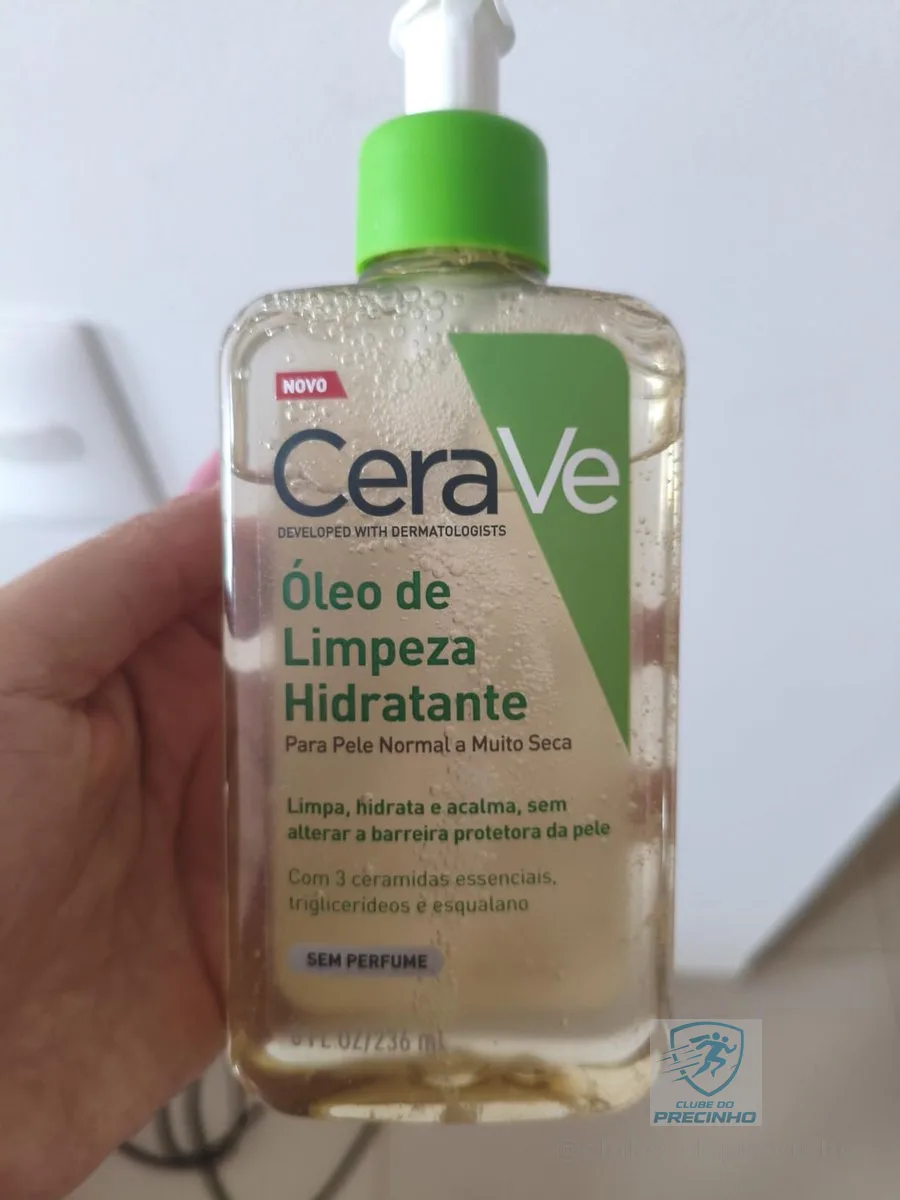 CeraVe Óleo de Limpeza Hidratante para Banho, Sem Fragrância, 236ml