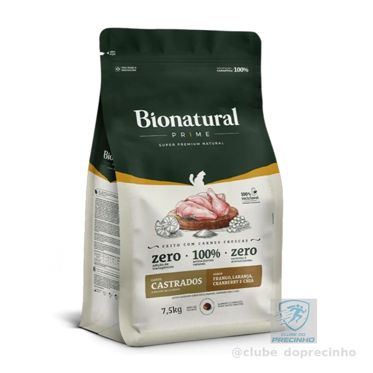 Bionatural Prime - Frango Gatos Castrados 7,5kg
