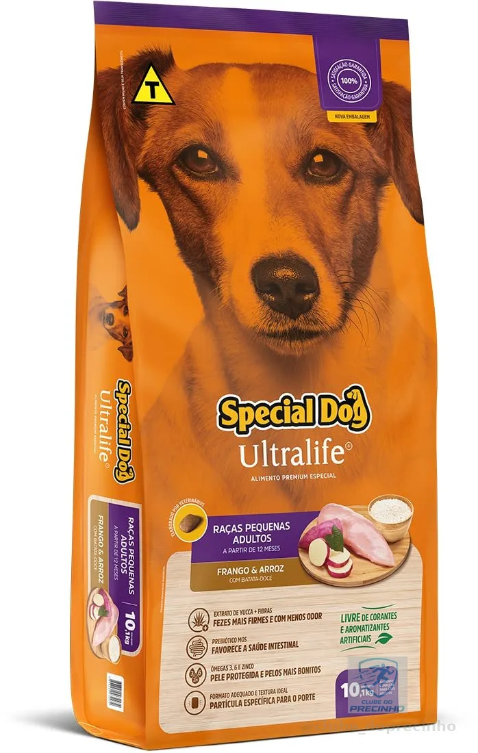SPECIAL DOG Ração Special Dog Ultralife Adultos Raças Pequenas Sabor Frango - 10 1Kg