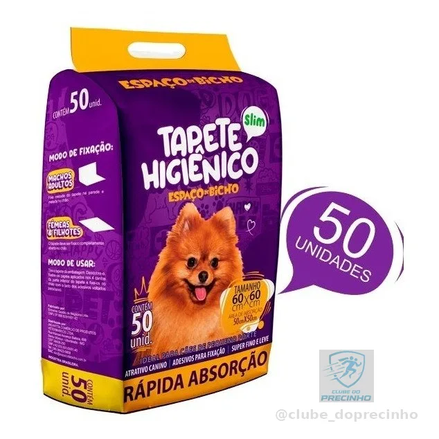 Tapete Higienico Espaço De Bicho 50 Unidades Envio Imediato
