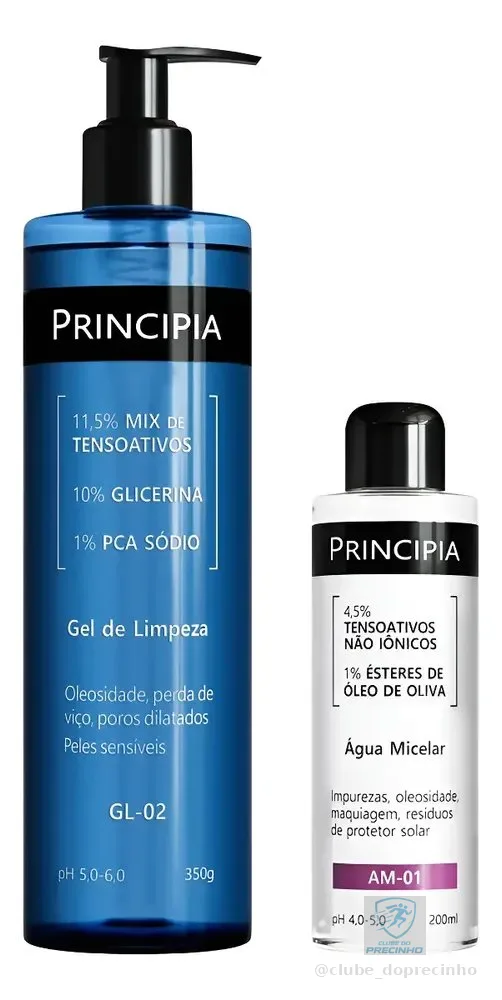 Principia Kit Dupla Limpeza Água Micelar + Gl-02 Todo Tipo De Pele Dia/noite