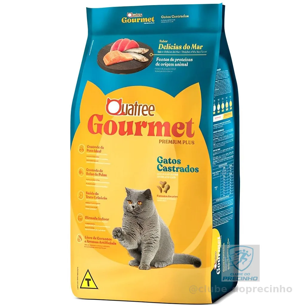 Ração para Gatos Adultos 10kg Quatree Sabor Delícias Do Mar