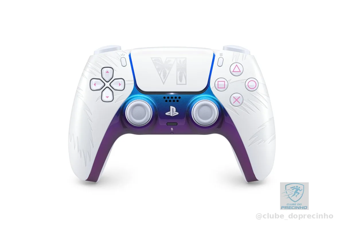 Controle sem fio DualSense® branco – Edição limitada do Grand Theft Auto VI